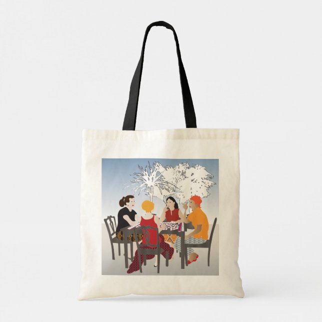 Mah Jongg Alfresco Tote Bag (Back)