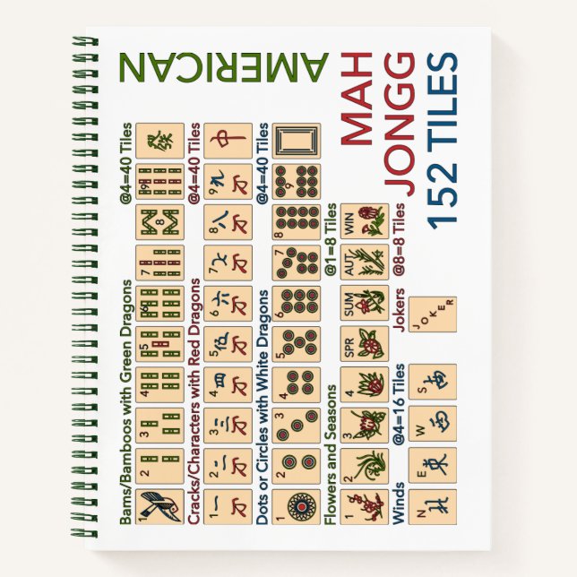 Mah Jongg American Tiles Notebook (Front)