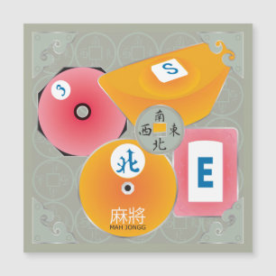 Mah Jongg Bettors Flat Magnet