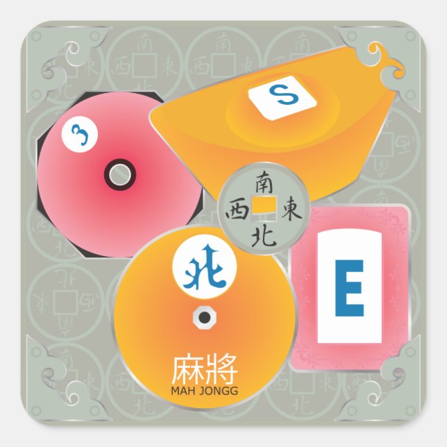 Mah Jongg Bettors Stickers (Front)
