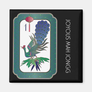 Mah Jongg Bird Holiday Magnet