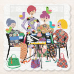 Mah Jongg Birds Paper Coasters<br><div class="desc">Fun gift for yourself and your Mah Jongg friends.</div>