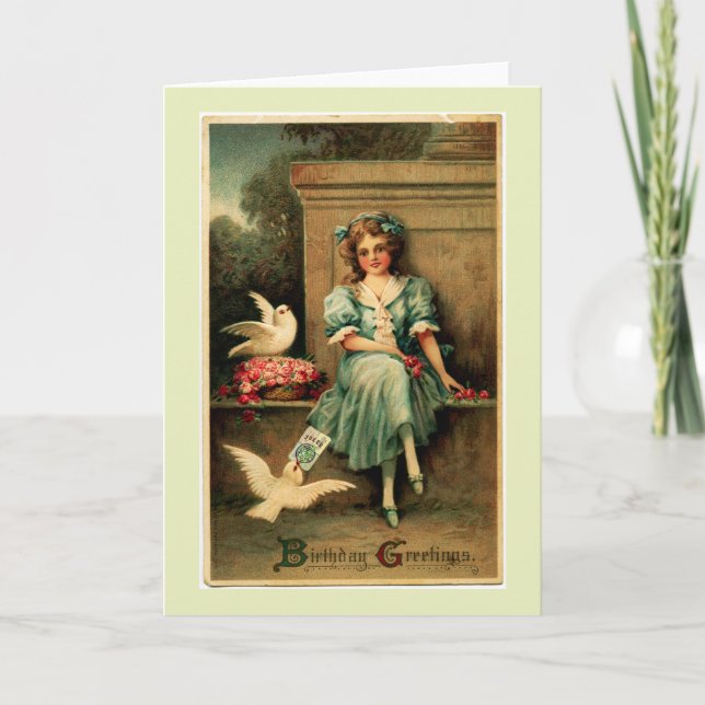 Mah Jongg Birthday Card Dove (Front)