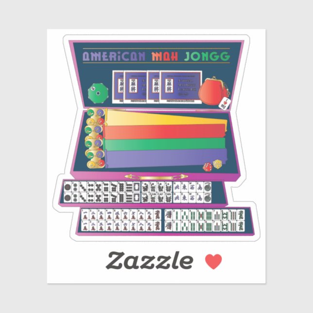Mah Jongg Case Vinyl Sticker (Sheet)