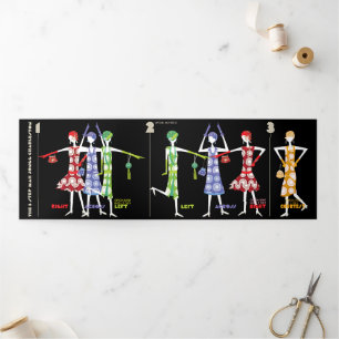 Mah Jongg Charleston/American Tiles Tri-fold Card