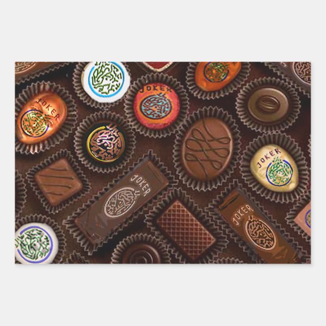 Mah Jongg Chocolate Tiles Gift Wrap (Front)