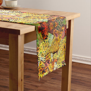 Mah Jongg Collage Tiles Table Runner