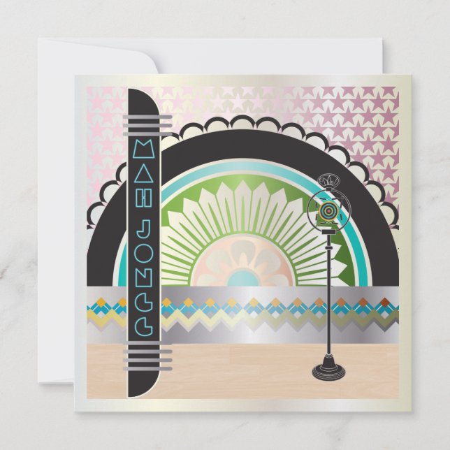 Mah Jongg Deco Ballroom Flat Card (Front)