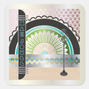 Mah Jongg Deco Ballroom Stickers