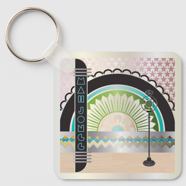 Mah Jongg Deco Keychain (Front)