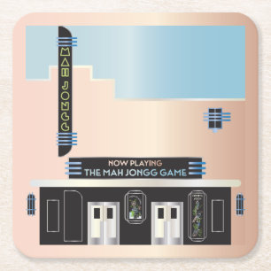 Mah Jongg Deco Theatre Coasters