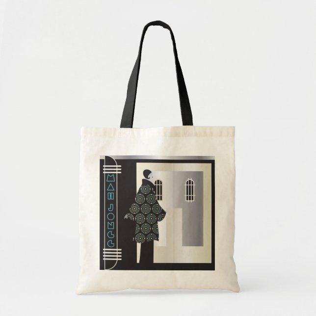 Mah Jongg Deco Tote Bag (Front)
