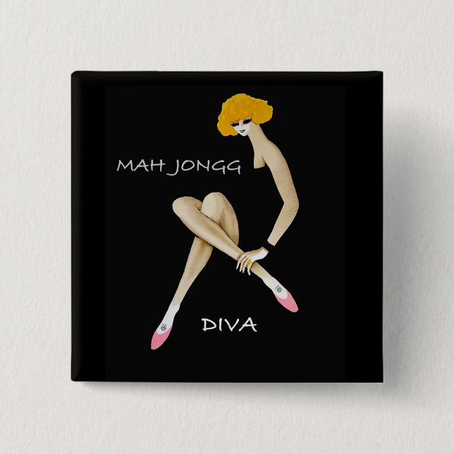 Mah Jongg Diva Pin (Front)