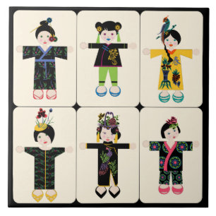 Mah Jongg Dolls Tile