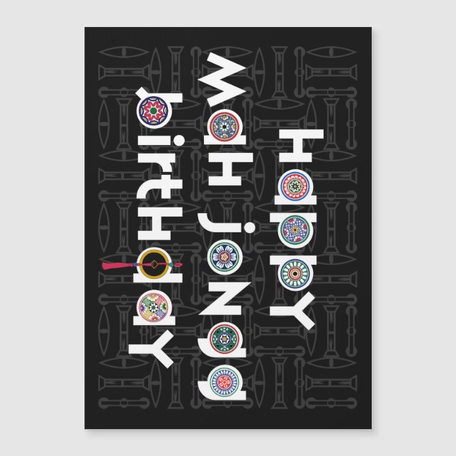 Mah Jongg Dots Birthday (Front)