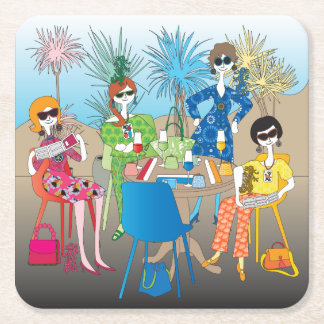 Mah Jongg Dragon Ladies Coasters