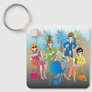 Mah Jongg Dragon Ladies Keychain