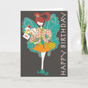 Mah Jongg Fairy Birthday Card