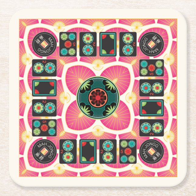 Mah Jongg Fan 2025 Coasters (Front)