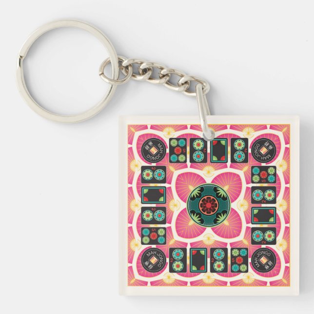 Mah Jongg Fan 2025 Keychain (Front)