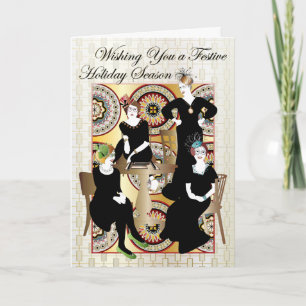 Mah Jongg Festive Holiday Card