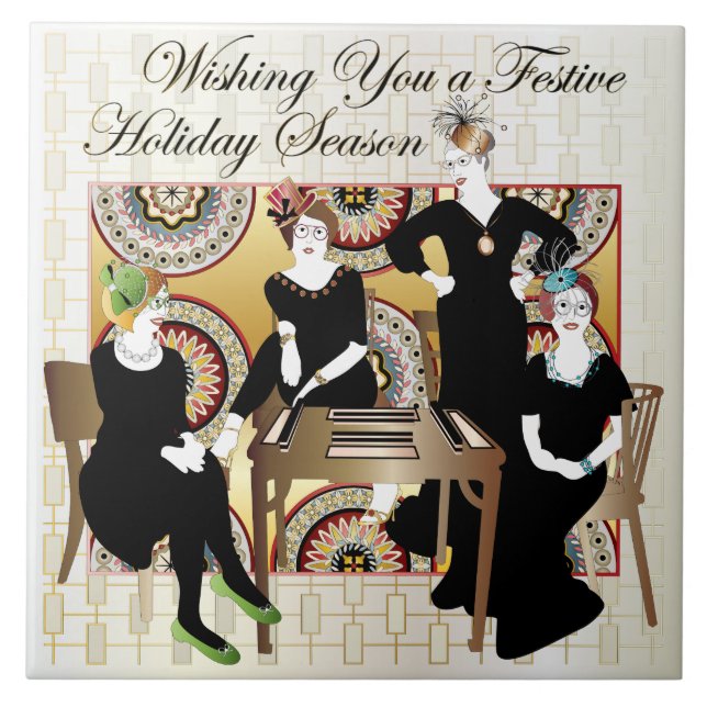 Mah Jongg Festive Tile (Front)