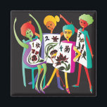 Mah Jongg Flower Dance Magnet<br><div class="desc">Gifts for yourself and your Mah Jongg Friends.</div>