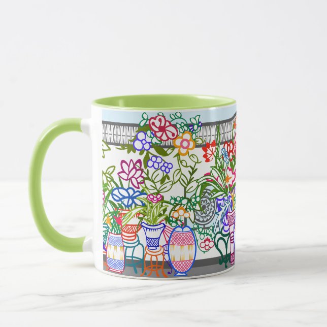 Mah Jongg Flower Garden Mug (Left)