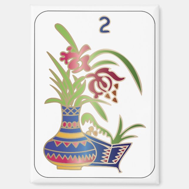 Mah Jongg Flower Magnet (Front)