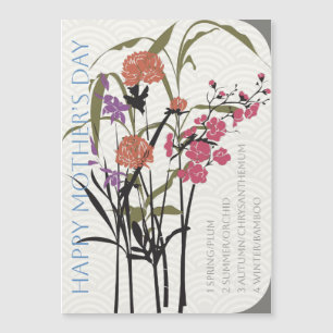 Mah Jongg Flowers Mother’s Day Flat Magnet