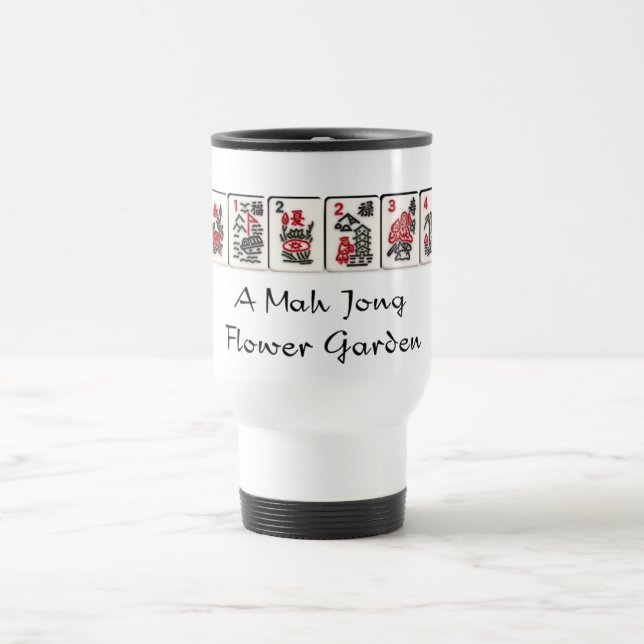 Mah Jongg Flowers Travel Mug (Center)