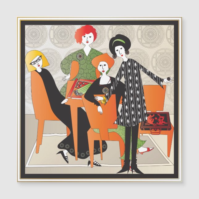 Mah Jongg Game Flat Magnet (Front)