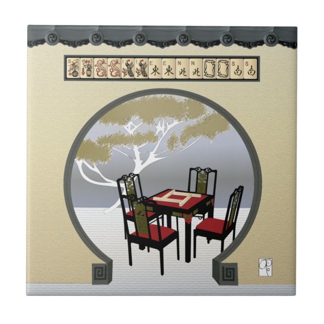Mah Jongg Garden Tile (Front)