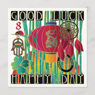 Mah Jongg Good Luck Happy Day Card