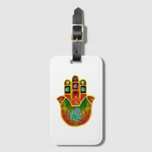Mah Jongg Hamsa Luggage Tag