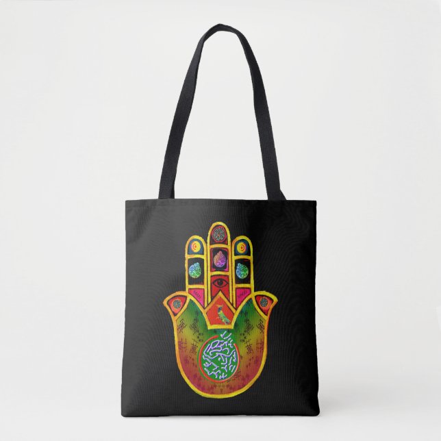 Mah Jongg Hamsa Tote Bag (Front)