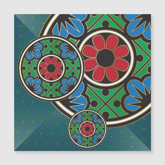 Mah Jongg Holiday Magnet Card (Front)