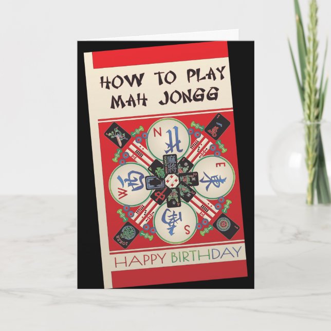 Mah Jongg How to Play Card (Front)