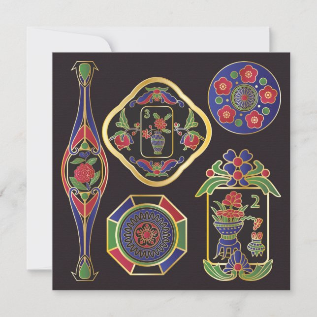 Mah Jongg Jewellery Flat Card (Front)