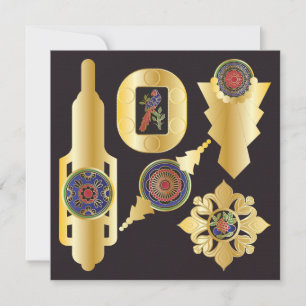 Mah Jongg Jewellery Flat Card