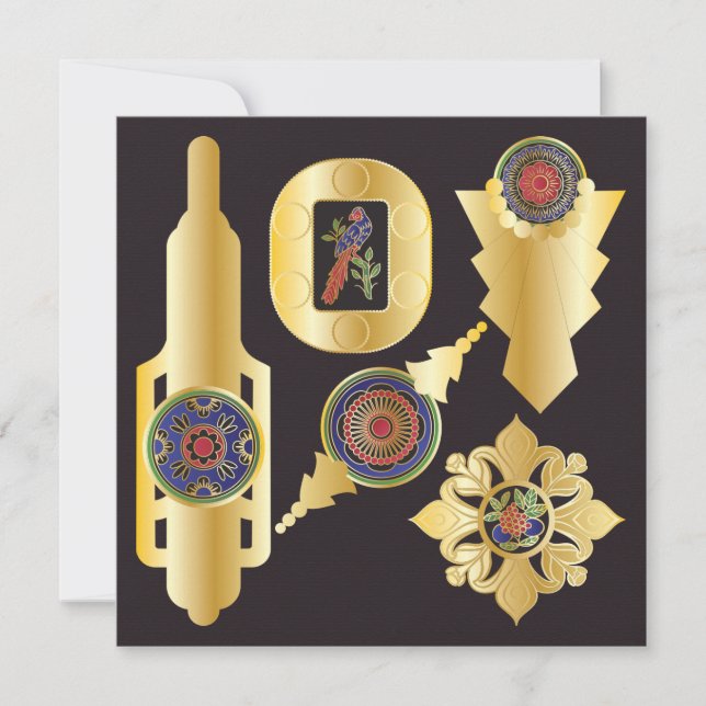 Mah Jongg Jewellery Flat Card (Front)