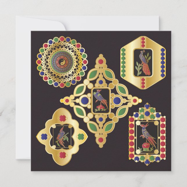 Mah Jongg Jewellery Flat Card (Front)