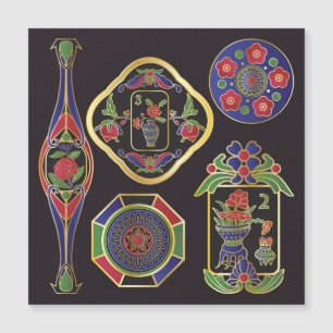 Mah Jongg Jewellery Magnet Card