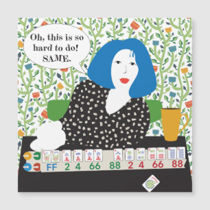 Mah Jongg Joker Discard Flat Magnet