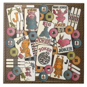 Mah Jongg Jokers Ceramic Tile