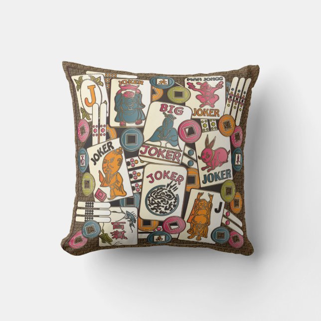 Mah Jongg Jokers Cushion (Front)