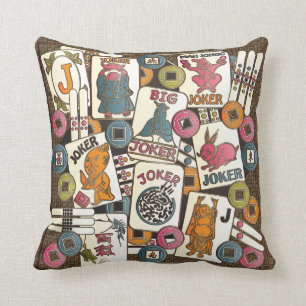 Mah Jongg Jokers Cushion