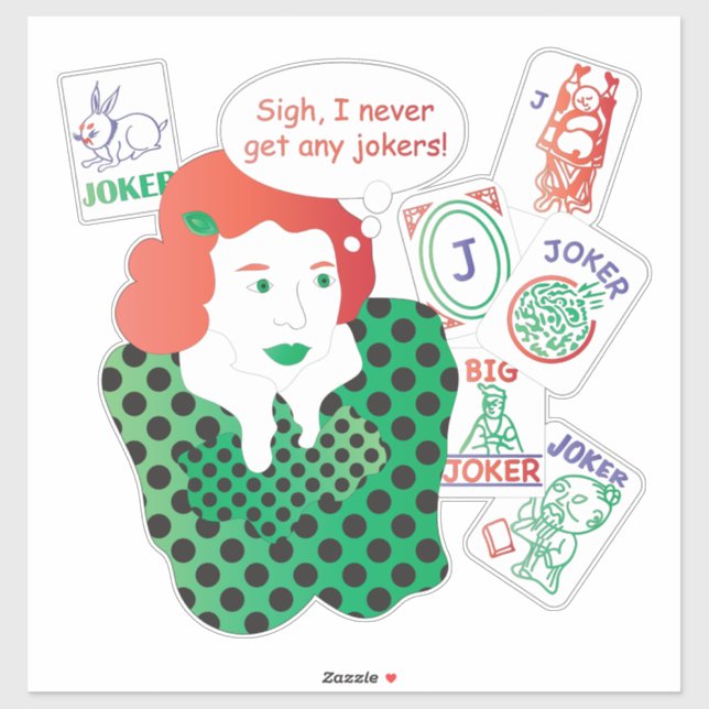 Mah Jongg Jokers Vinyl Sticker (Sheet)