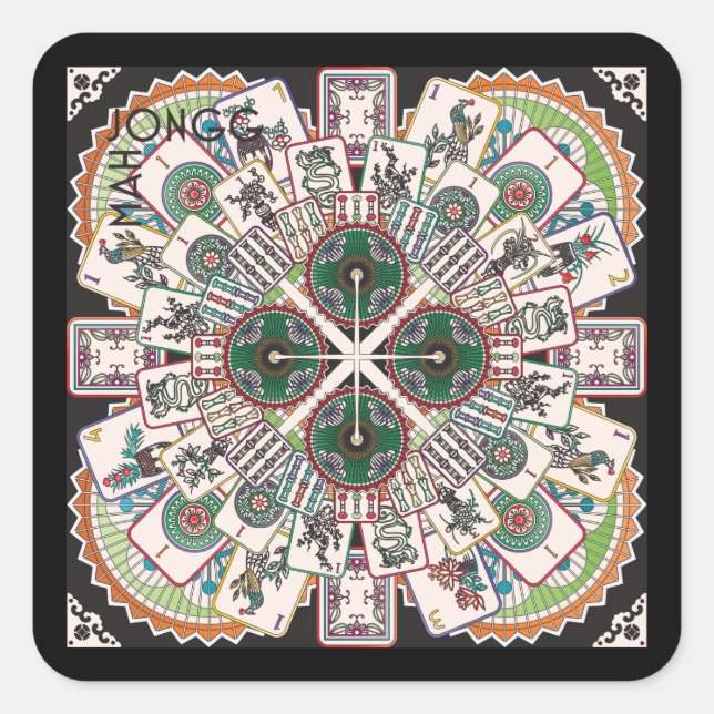 Mah Jongg Limerick Kong Stickers (Front)