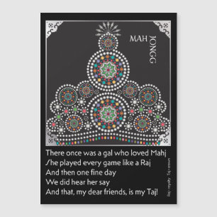 Mah Jongg Limerick Taj Flat Magnet